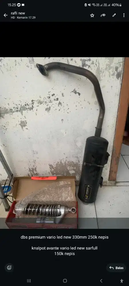 shock dbs premium vario led new 330mm &knalpot avante led new