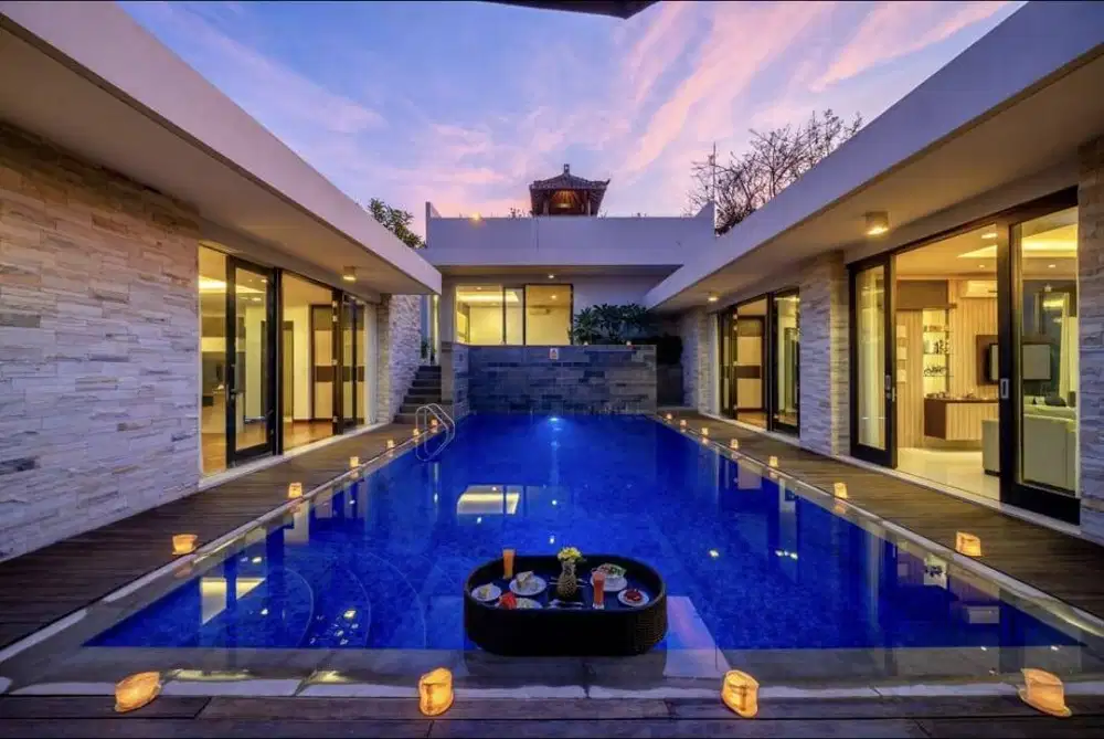FOR SALE LUXURY VILLA IN CLUSTER ELITE NUSA DUA BALI OCEAN VIEW FURNIS