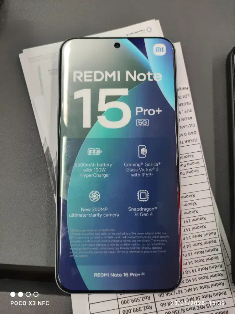 Xiaomi Redmi Note 15 Pro+ 5G 8/256 gb Bergaransi