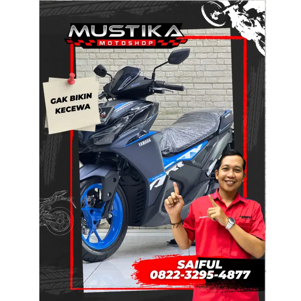 Odo 5rb Istimewa!!Yamaha Aerox Alpha 2025 Plat Jatim Mulus-Mustika