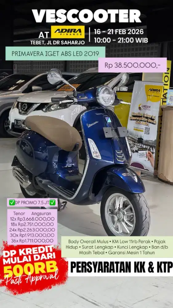 PIAGGIO VESPA PRIMAVERA IGET ABS FACELIFT 2019 MURAH BISA KREDIT