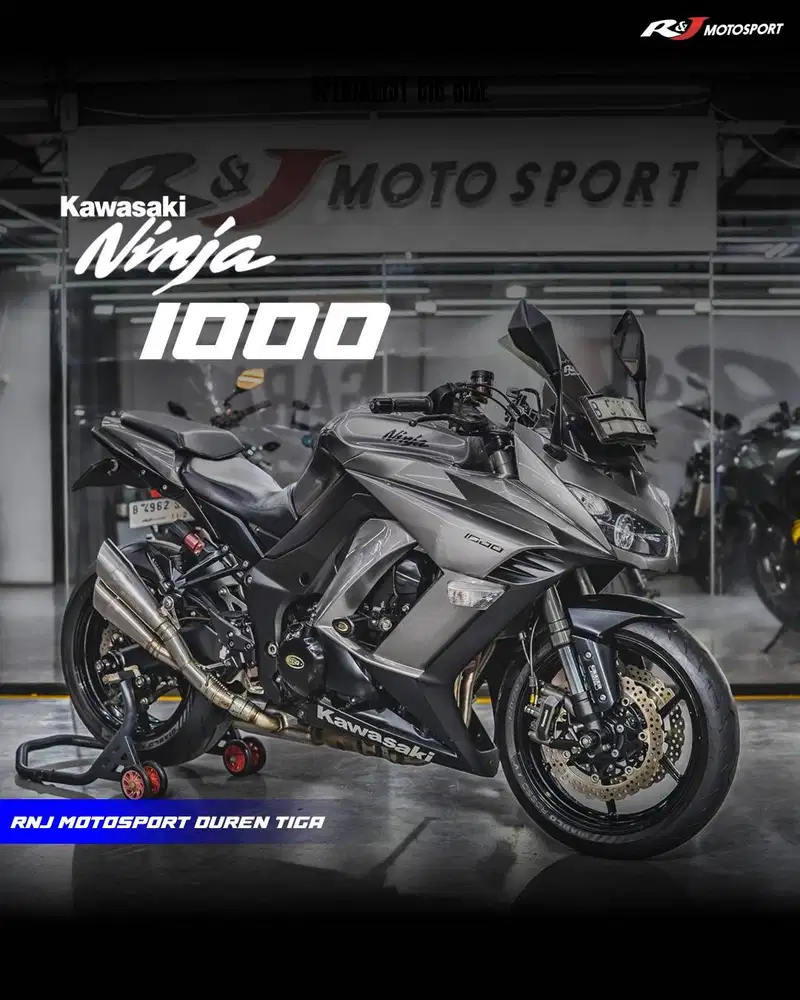 Kawasaki Ninja 1000 2014 Km 16.000an Full Paper warna Abu Abu
