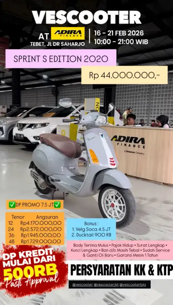 PIAGGIO VESPA SPRINT S EDITION 2020 MURAH BISA KREDIT
