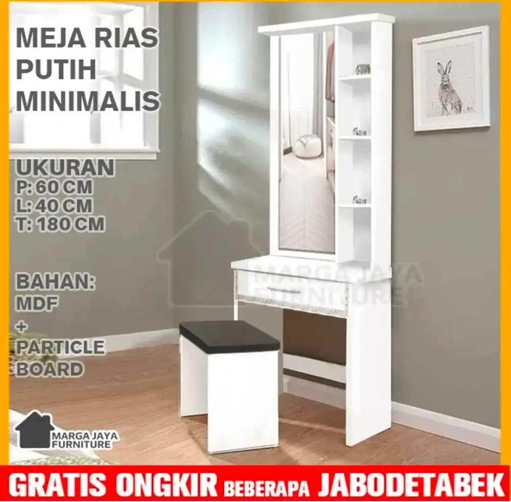 Meja Rias Putih Minimalis
