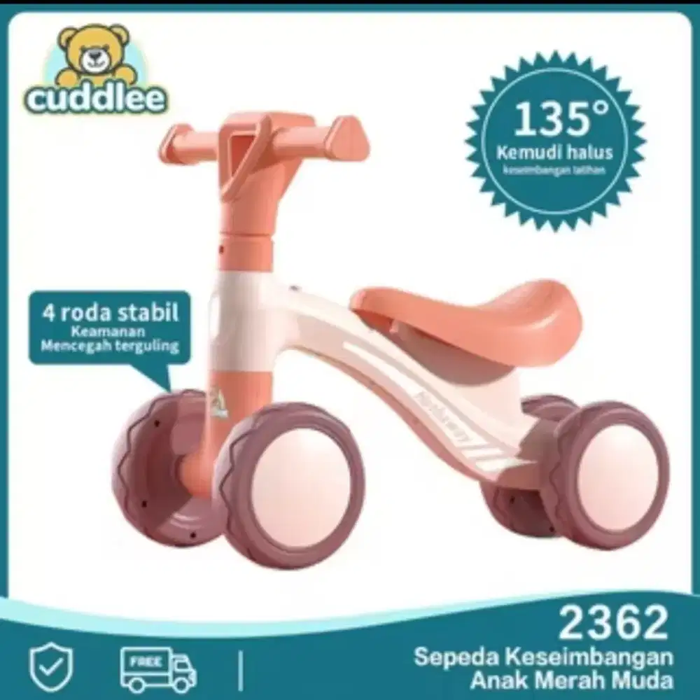 Sepeda anak dan mainan kuda-kudaan