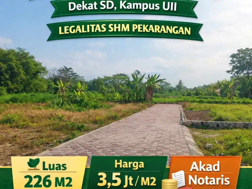 Tanah Jogja 2 MENIT SD BIAS KALIURANG SHMP