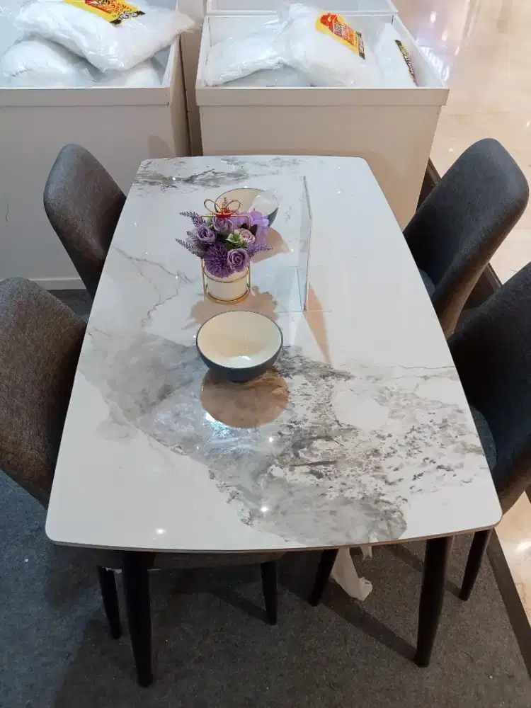 Jual meja makan NHC C92-1+4KM 8009 Hitam