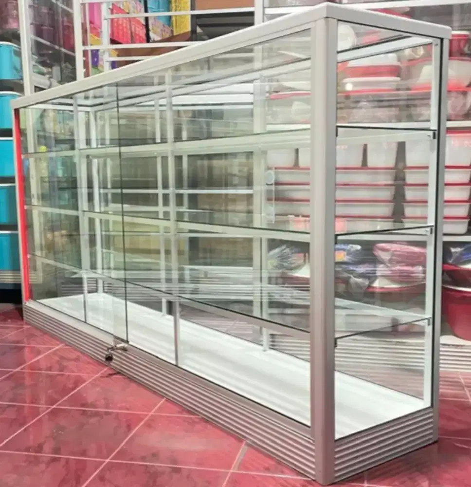 Etalase Panjang 2M x 1M Untuk Perlengkapan Usaha Anda