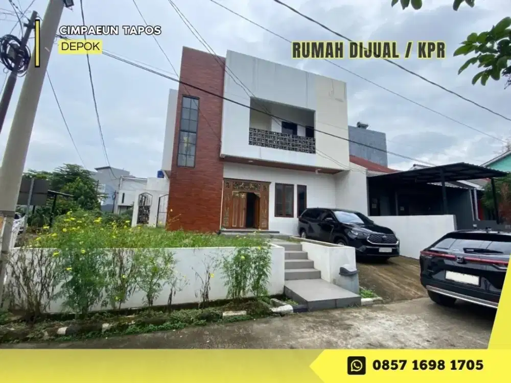 Rumah 2LT HOOK dijual Cash / KPR di Perum Permata Cimanggis Depok dkt Tol