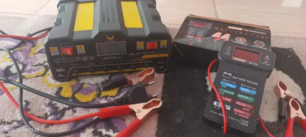 Cesan aki motor mobil dan sepeda lisrtik