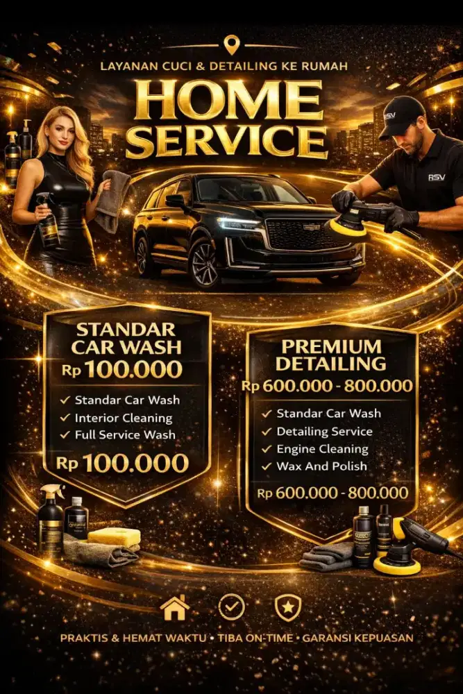 Home Service Cuci Mobil & Detailing – Mobil Kinclong Tanpa Keluar