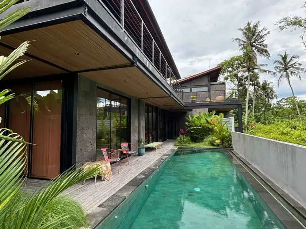 Villa 3 Kamar Tidur View Jungle dan Sunset Disewakan, di Ubud Area