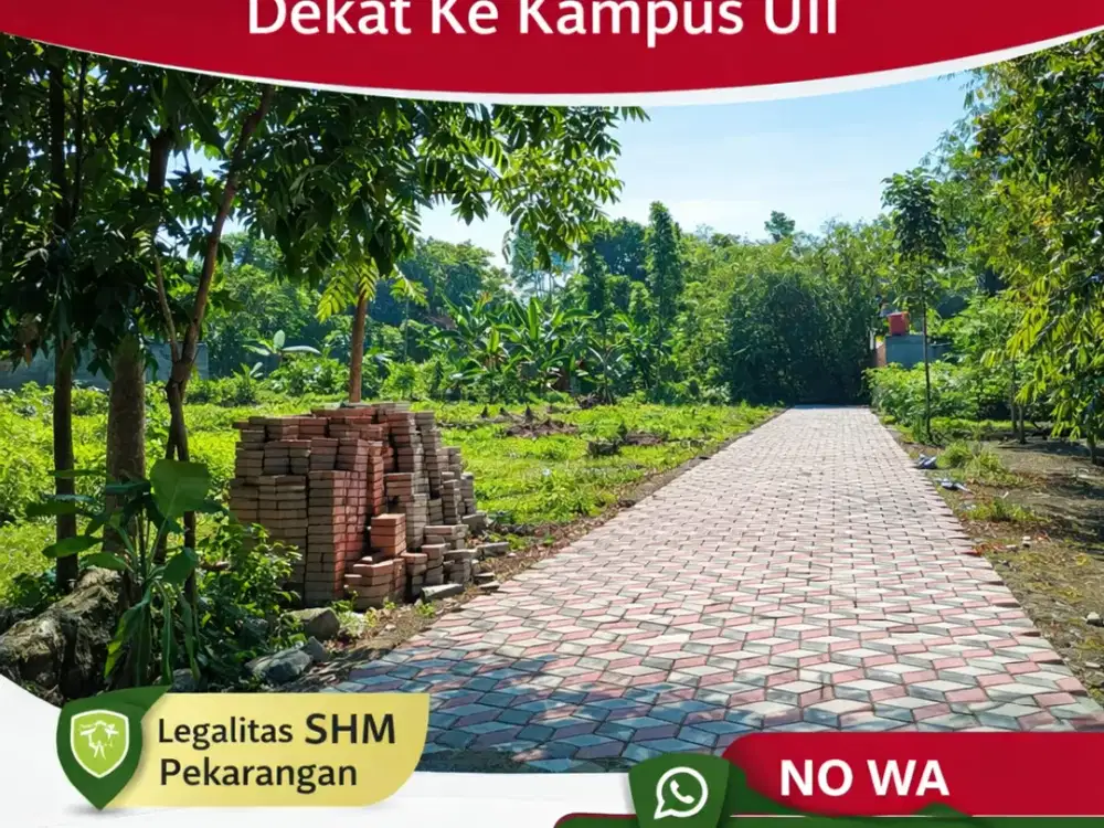 Tanah Jogja Kost Area Kampus UII Kaliurang SHM Pekarangan