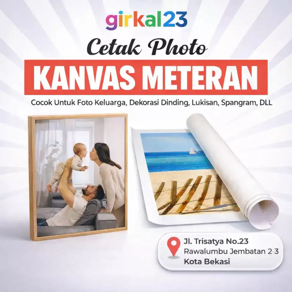 Cetak Photo Canvas Meteran