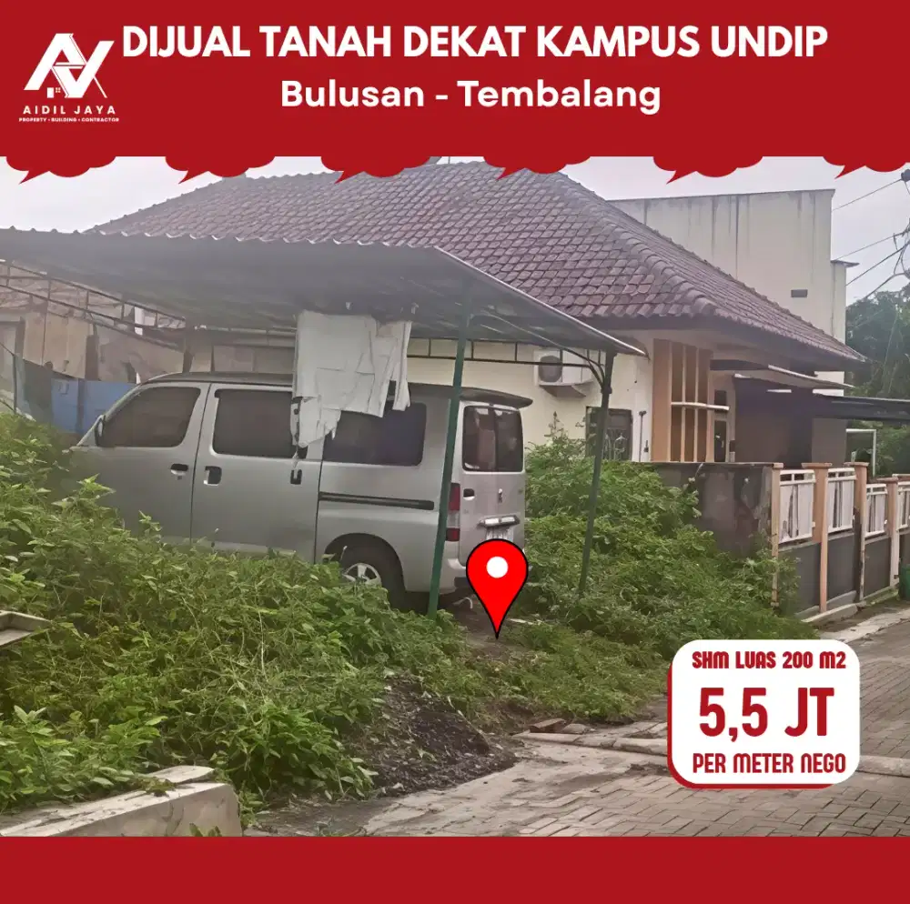 Tanah Strategis Murah Meriah Dekat UNDIP