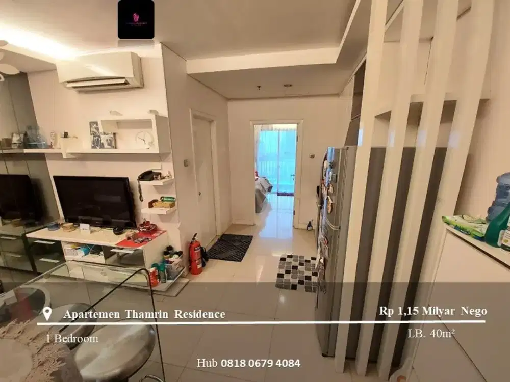 Dijual Apartement Thamrin Residence Mid Floor 1BR Furnished