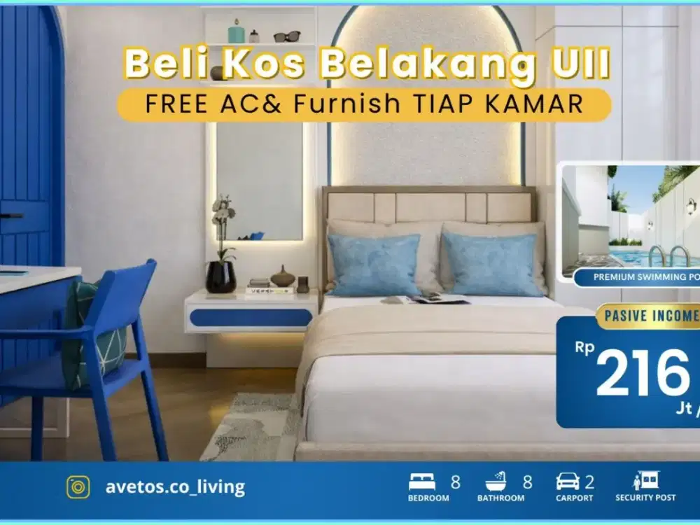 KOS SHM SLEMAN LOKASI BELAKANG UII JL KALIURANG BONUS FULL FURNISH