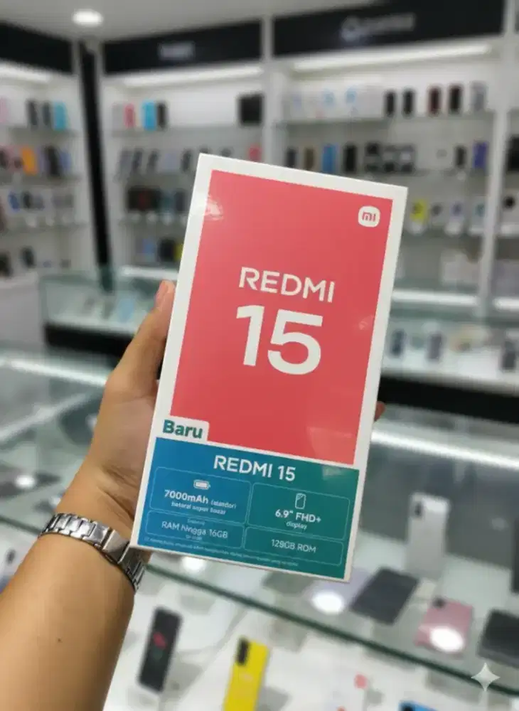 DISKON REDMI 15 8/128 GB TERMURAH