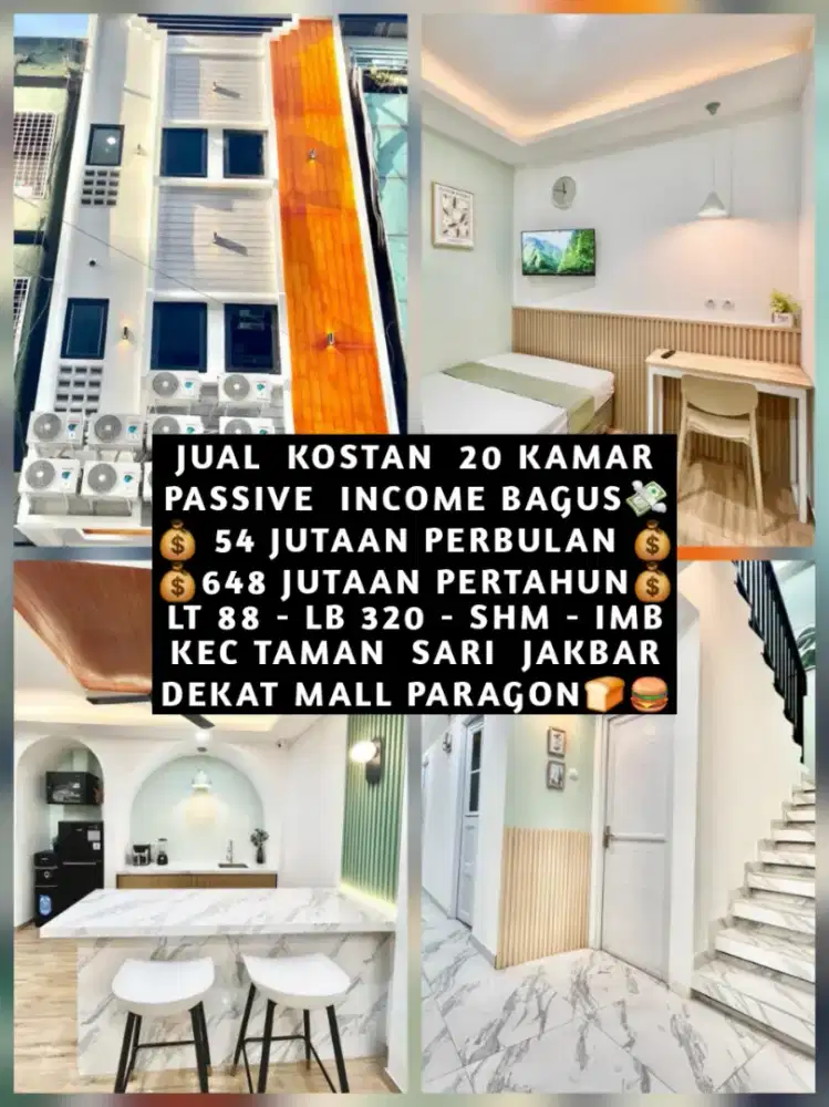 JUAL BU KOST KOSAN KOSTAN FULL OKUPANSI DI TAMAN SARI JAKARTA BARAT