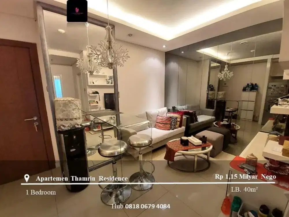 Dijual Apartement Thamrin Residence Mid Floor 1BR Fully Furnished