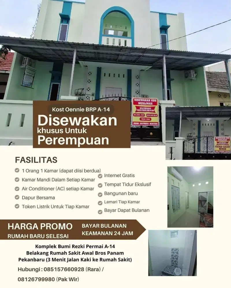 Disewakan Kamar Kos ekslusive khusus perempuan