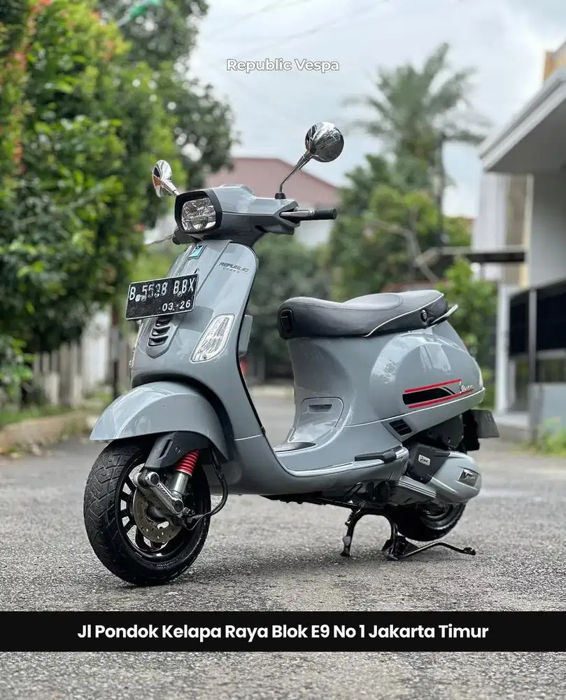 PIAGGIO VESPA S125 IGET LED FACELIFT TAHUN 2020 WARNA GREY AVEO