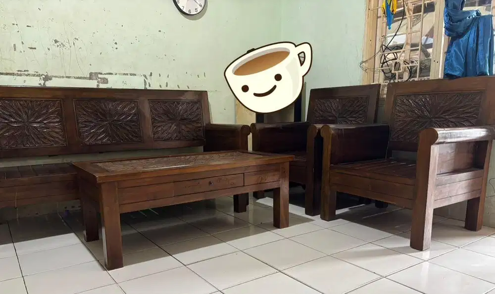 Kursi kayu jati mulus