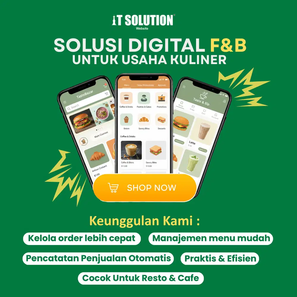 Solusi Digital F&B untuk Usaha Kuliner – Aplikasi & Website Profesiona