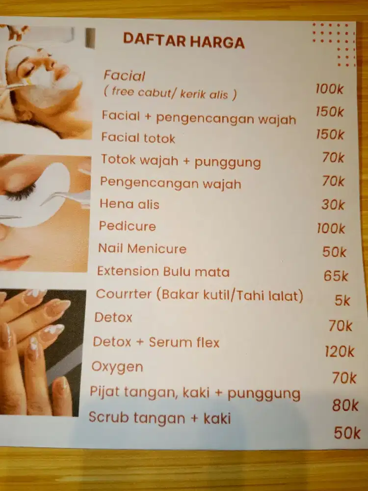 Terima jasa panggilan Eye Lash, Facial, Nailart