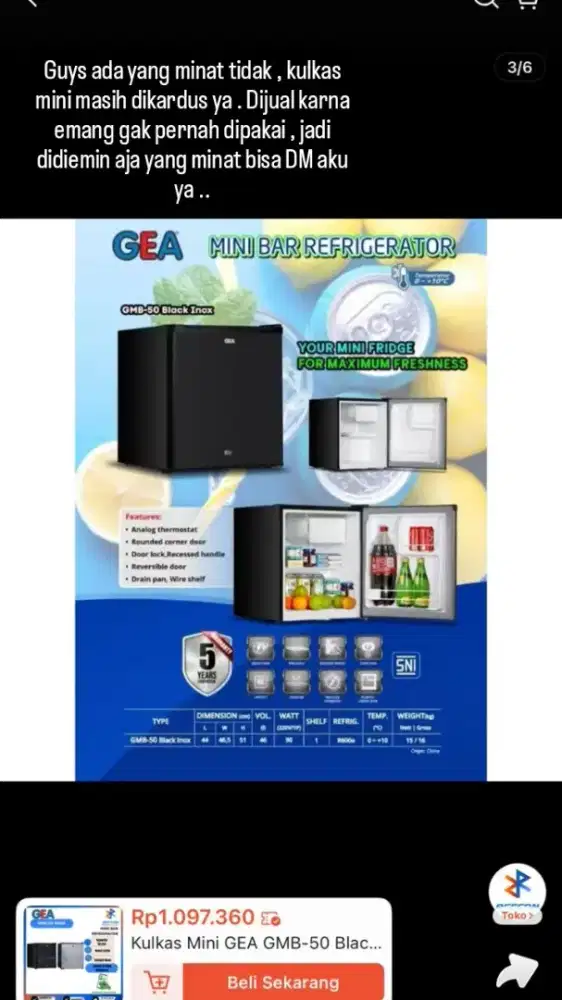 Kulkas mini BARU