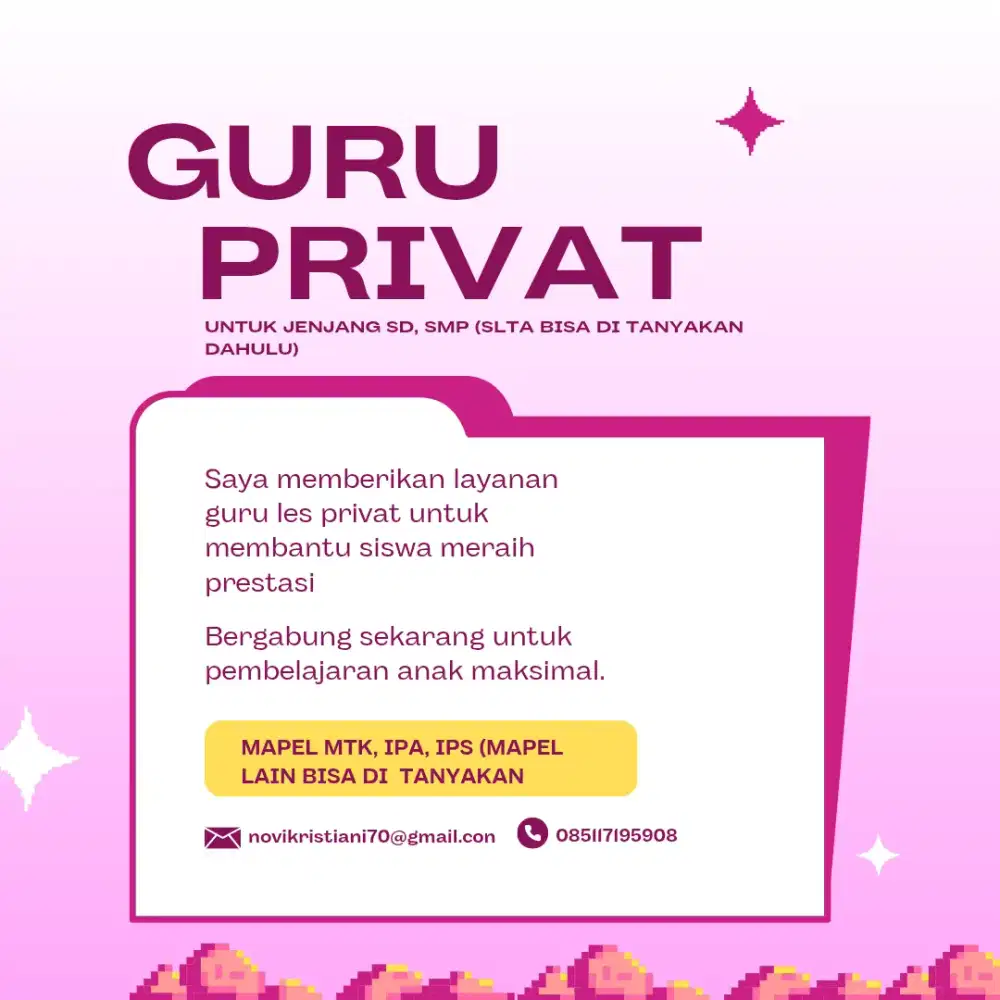 Tersedia Guru/Tutor Matematika SMP, SD
