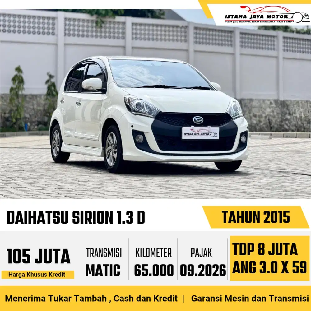Daihatsu Sirion 1.3 D AT th 2015 #istana jaya motor