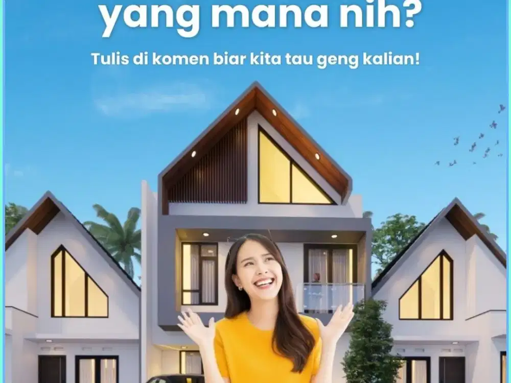 HUNIAN MINIMALIS SLEMAN DALAM PERUMAHAN SEJUK NUANSA VILLA DI GAMPING