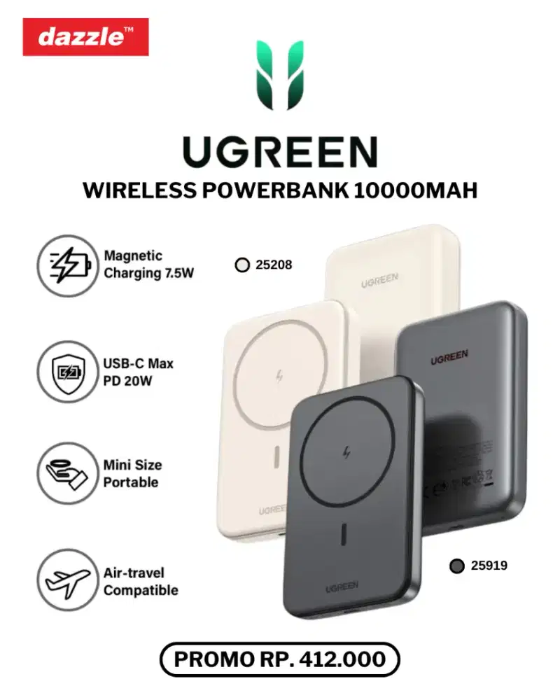 UGREEN WIRELESS POWERBANK 10.000MAH