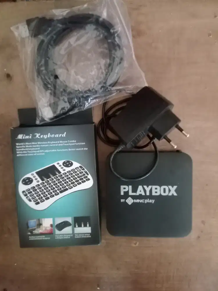 STB ANDROID MNC PLAYBOX RAM 2 WITH KEYBOORD MINI BLUETOOTH GOOGLE