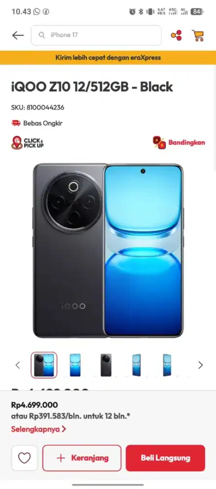 Iqoo Z10 5G 16/512 GB