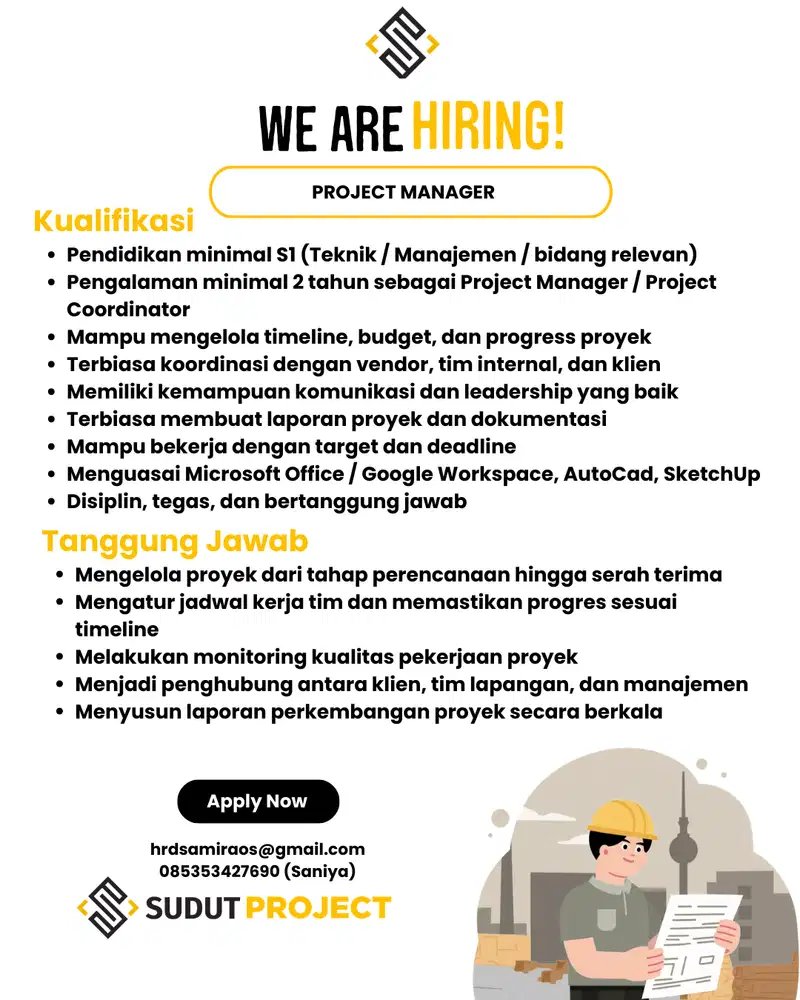 [ Sudut Project - Project Manager ]