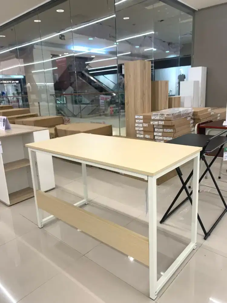 Archy metal desk 120 white oak