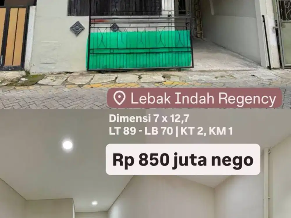 Dijual rumah sudah renovasi lebak indah regency