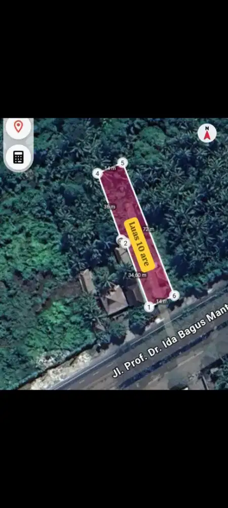 Dijual tanah 10 are pinggir jalan utama ib mantra gianyar bali