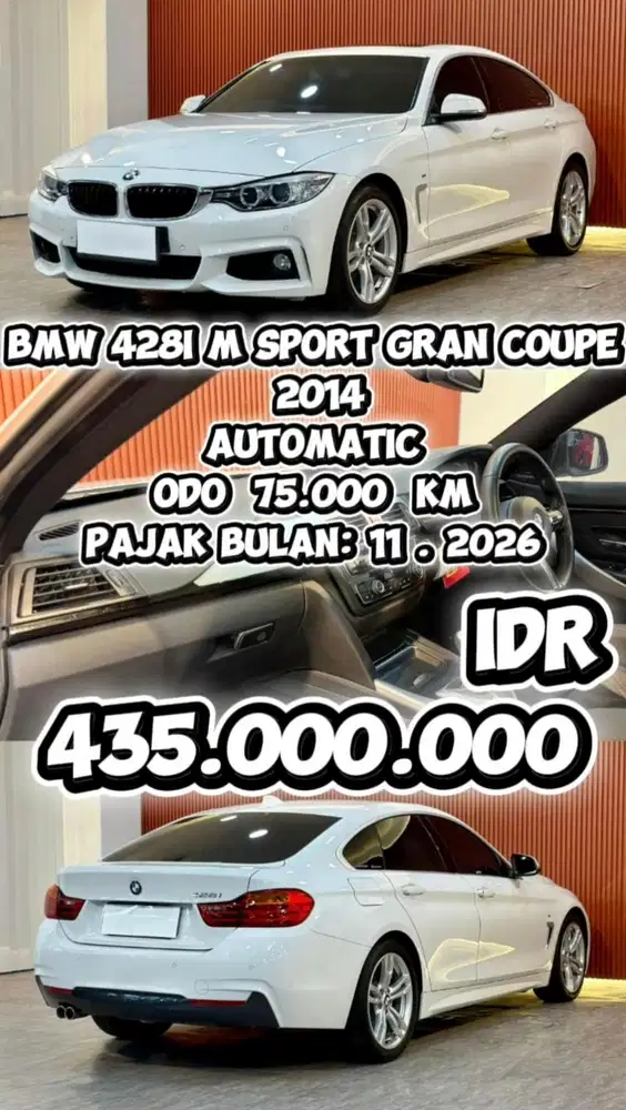 [ WARRANTY 3 YEAR ] BMW 428i M SPORT Grand Coupe F36 2014 SIAP PAKAI