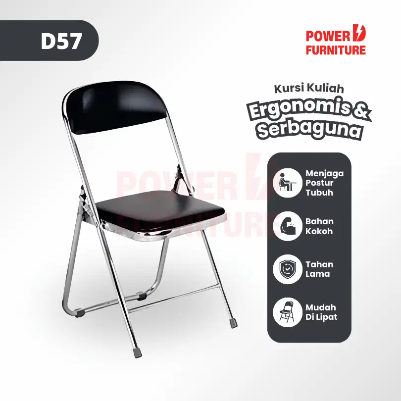 Kursi Seminar D57 - Kursi Lipat Rapat | Kursi Aula | Kursi Lipat