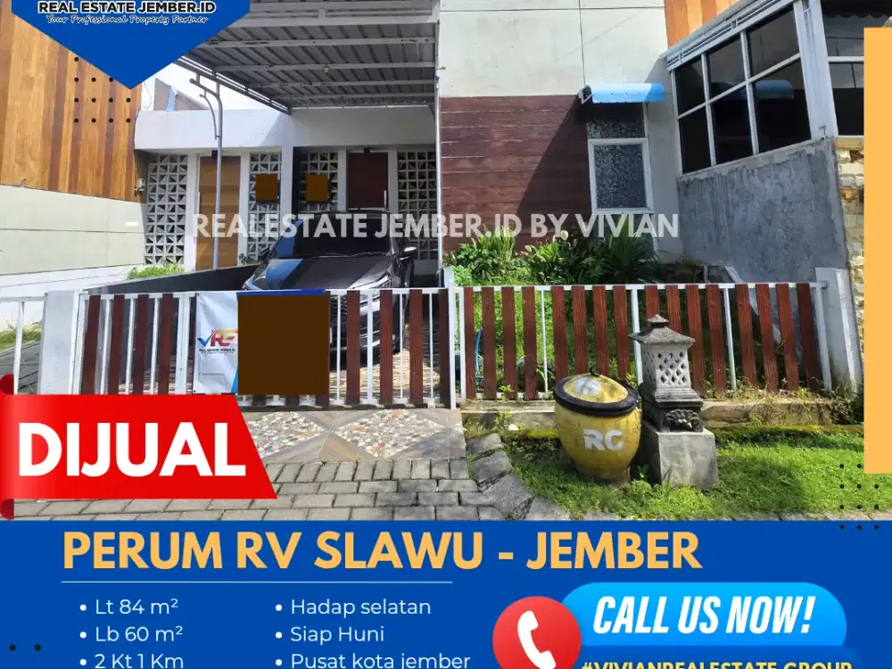 RUMAH DI RICH VILLAGE BLOK DEPAN SLAWU - JEMBER