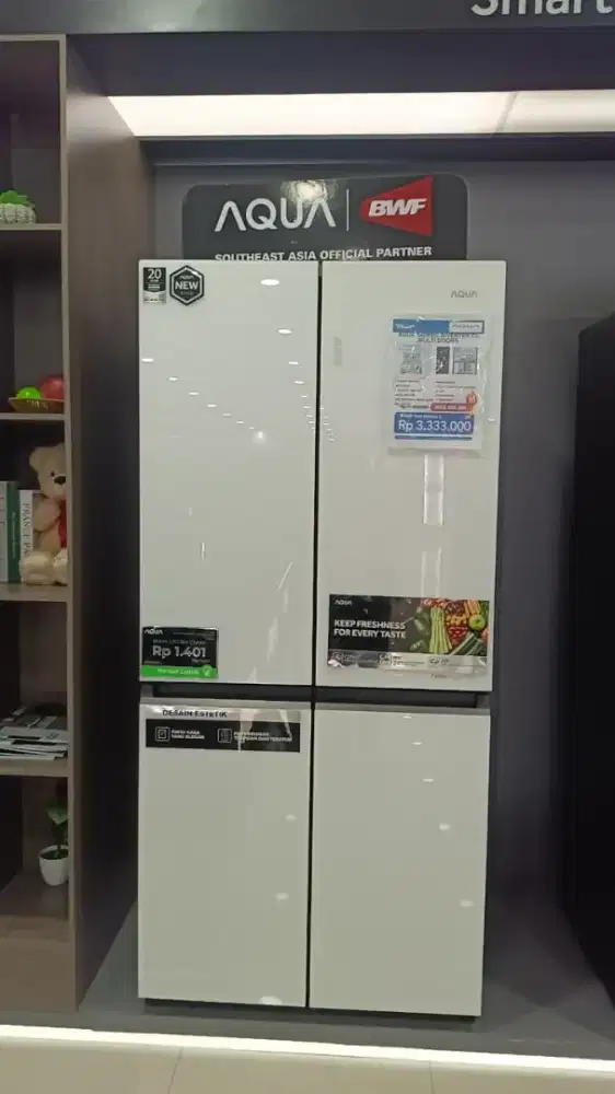 Kredit kulkas aqua 4 pintu promo gratis 2x cicilan