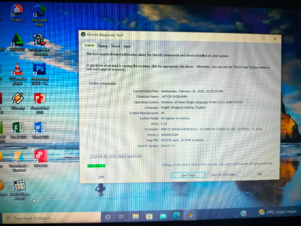 Laptop HP Model14-cm0094AU