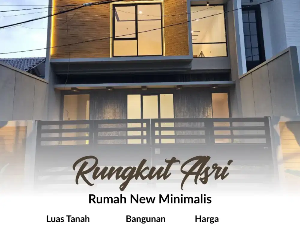 Rumah Rungkut Asri, New Minimalis, Siap Huni