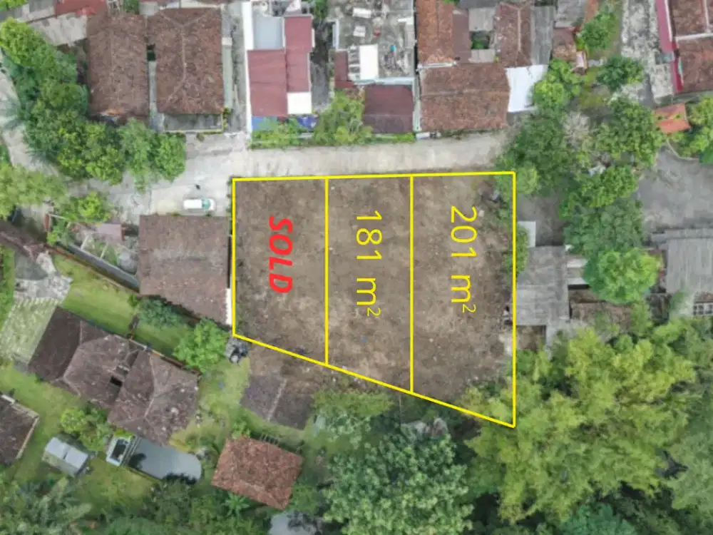 Tanah Pekarangan Utara Jalan Damai Dekat Kampus UII