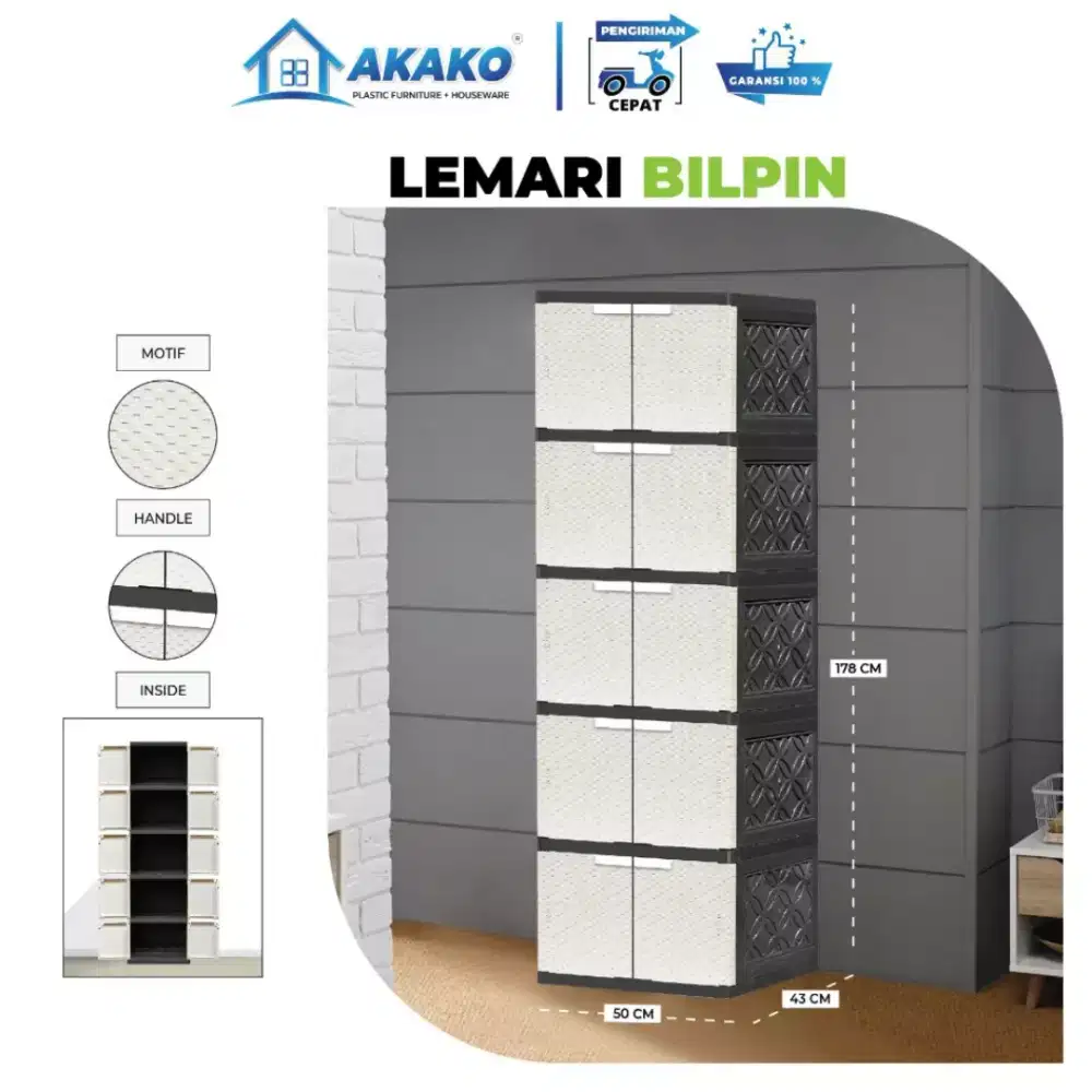 Lemari plastik 5 susun