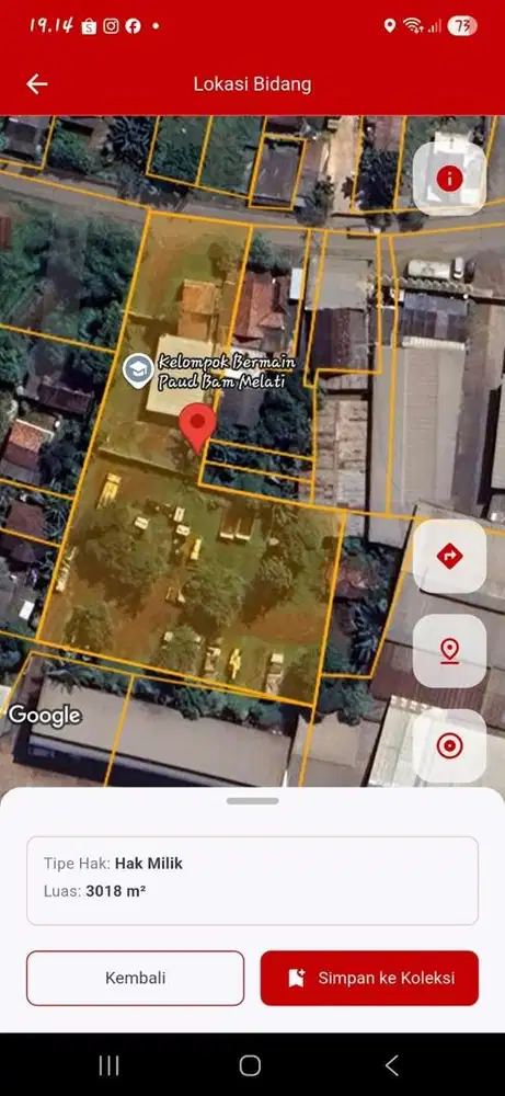 DI JUAL TANAH 3.018 m2 di setu Kabupaten Bekasi, Cocok untuk gudang