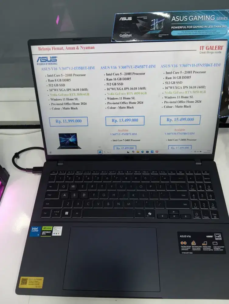 KREDIT LAPTOP ASUS V16 V3607VJ-1535BIT-HM
